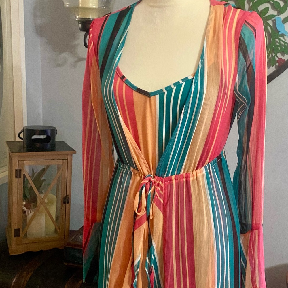 Striped Multicolor Dress Size S - Picture 2 of 9
